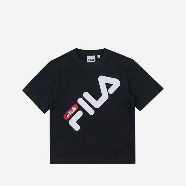 Camisetas Manga Corta Fila Niñas Azul Marino - Pisa Crew Neck S/S - España 456198IVW